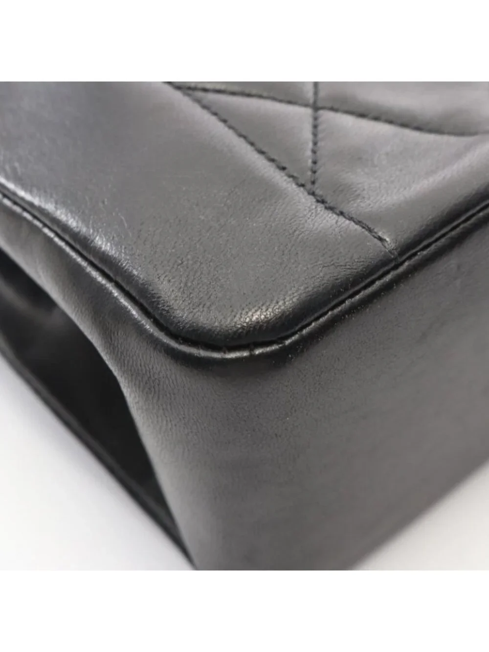 Chanel Shoulder Bag Quilted Diana Flap Black Lambskin Chain
